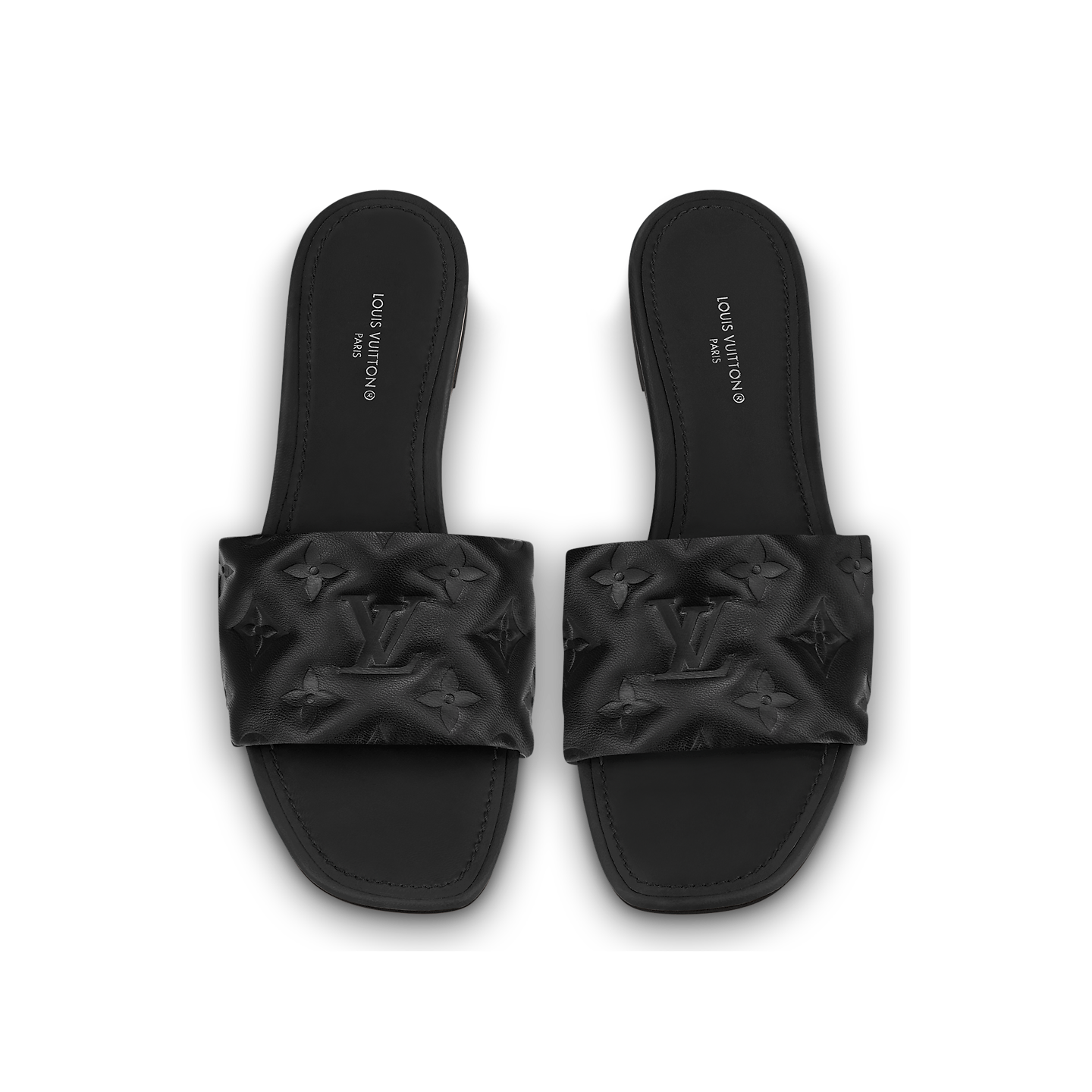 Revival Flat Mules Luxury Black LOUIS VUITTON